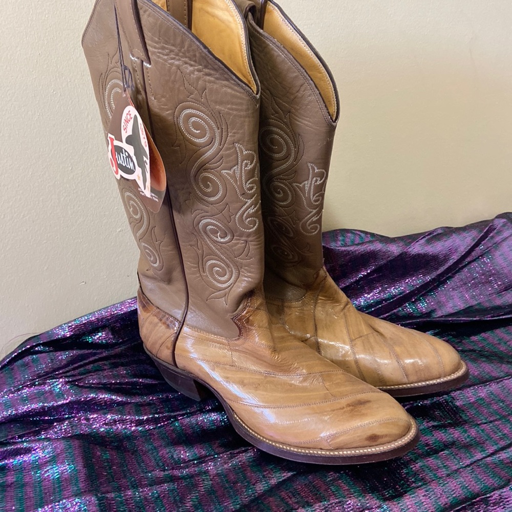 Vintage Justin boots, NWT Eel